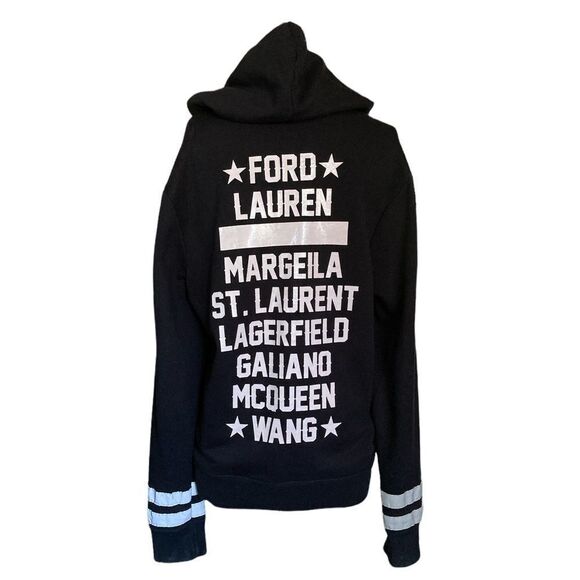 Rare!  GRIND HOUSE Black Label - Fashion Designer Hoodie with reflective strips - Picture 1 of 6